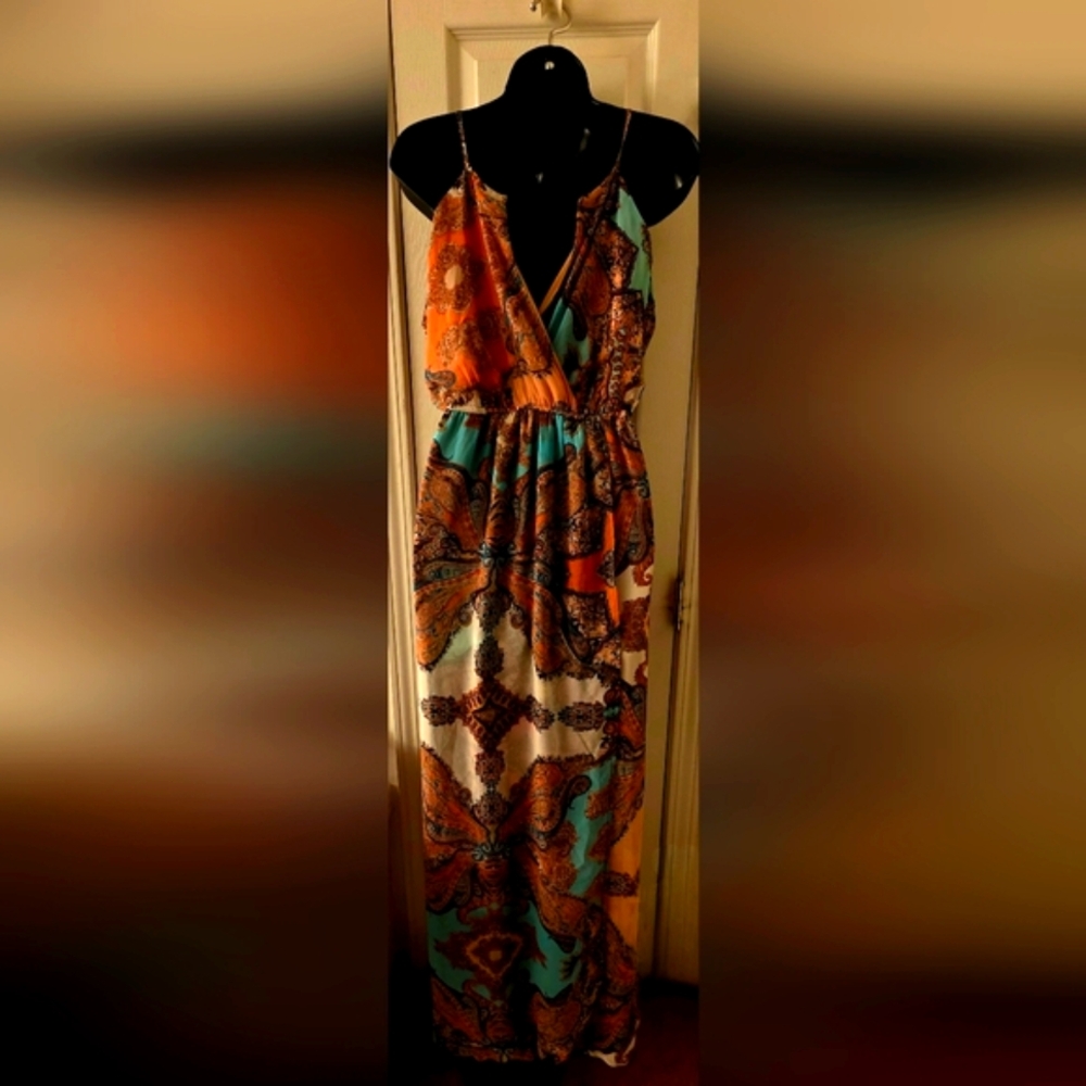 Elegant Multicolor Maxi Dress